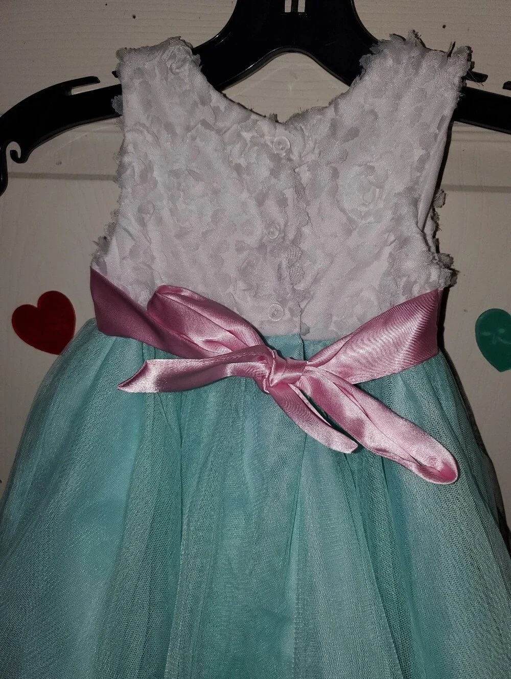 5 for $25 | Rare Editions Baby Textured Floral and Tulle Skirt Formal Dress